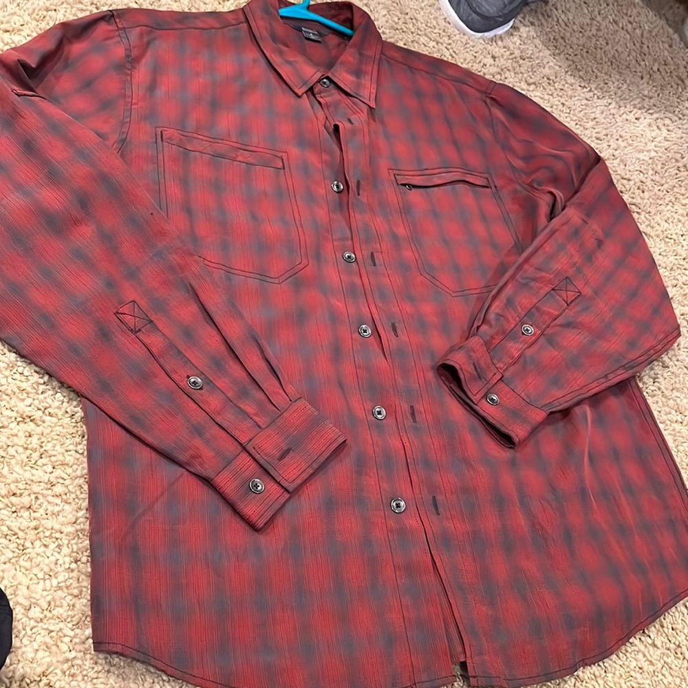 Royal Robbins Red Plaid Button Up